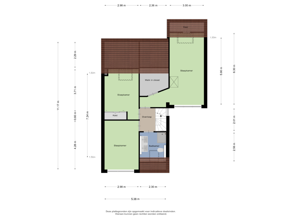 Bekijk plattegrond van Eerste Verdieping van Mozartstraat 96