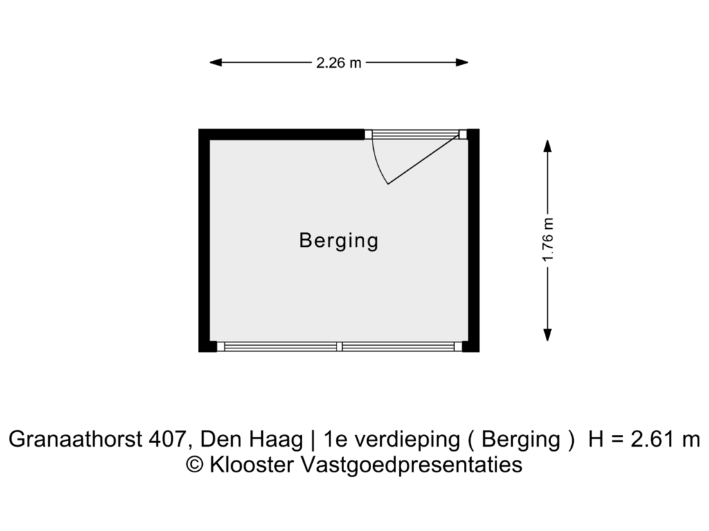 Bekijk plattegrond van 1e verdieping ( Berging ) van Granaathorst 407