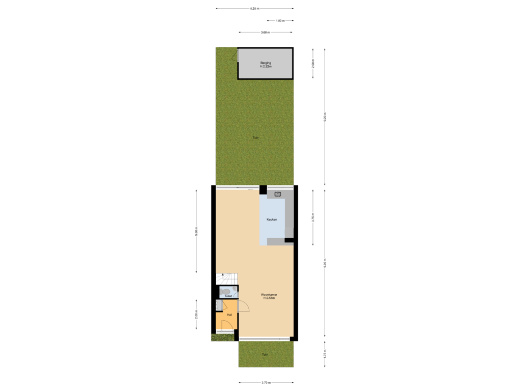 Bekijk plattegrond van Tuin van Elsa Brändströmstraat 202