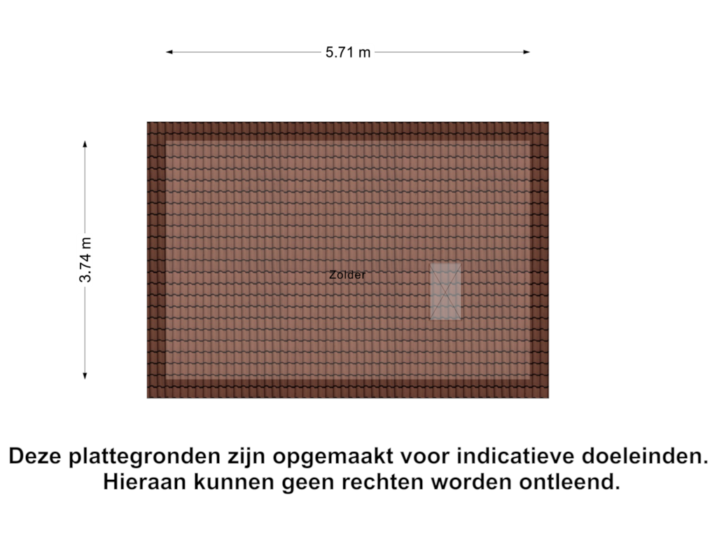 Bekijk plattegrond van Zolder van Prof. Titus Brandsmastr 52-B