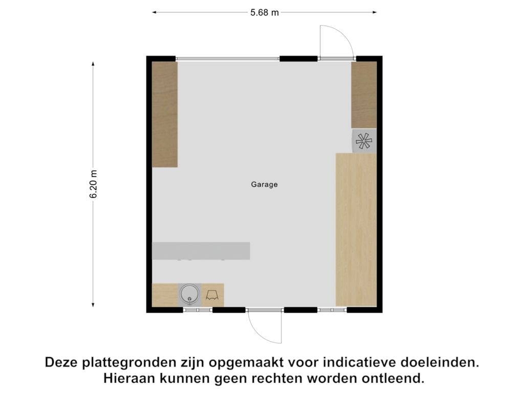 Bekijk plattegrond van Garage van Prof. Titus Brandsmastr 52-B