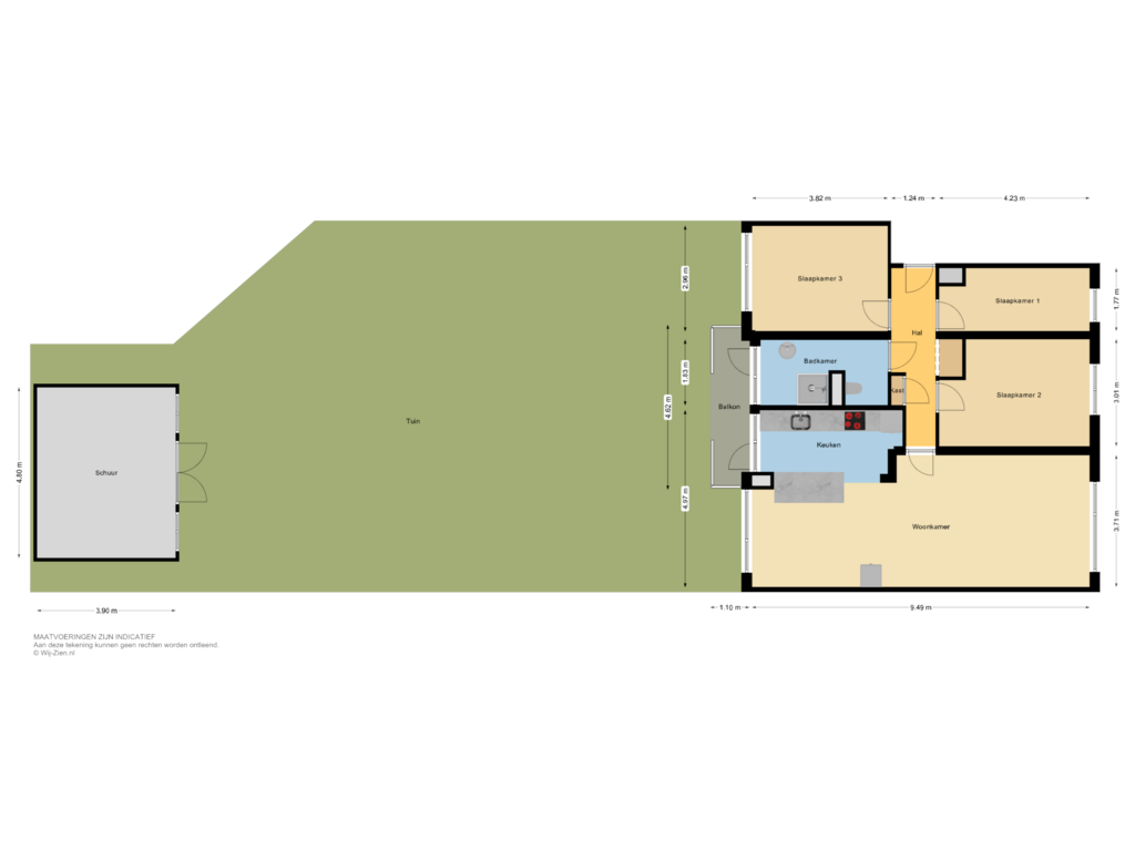 Bekijk plattegrond van Situatie van Mendelssohnplein 34-A