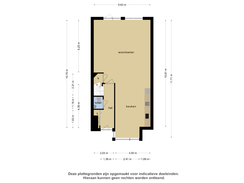 Bekijk plattegrond van Begane grond van Aarlanderveenstraat 7