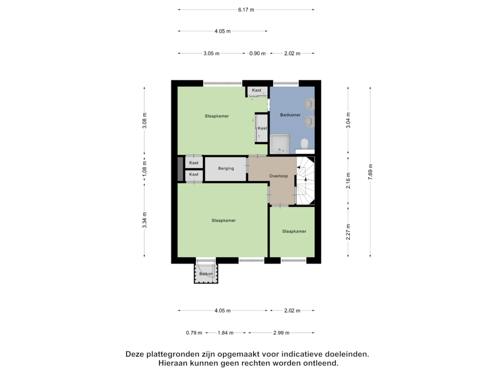 Bekijk plattegrond van Eerste Verdieping van Korte Dreef 3