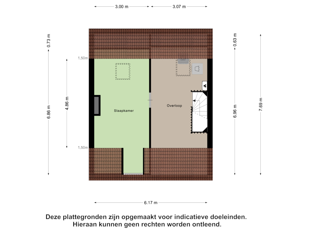 Bekijk plattegrond van Tweede Verdieping van Korte Dreef 3