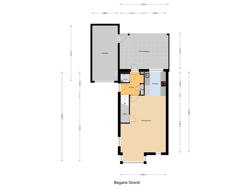 Bekijk plattegrond van Begane Grond van Kleermakersgilde 18