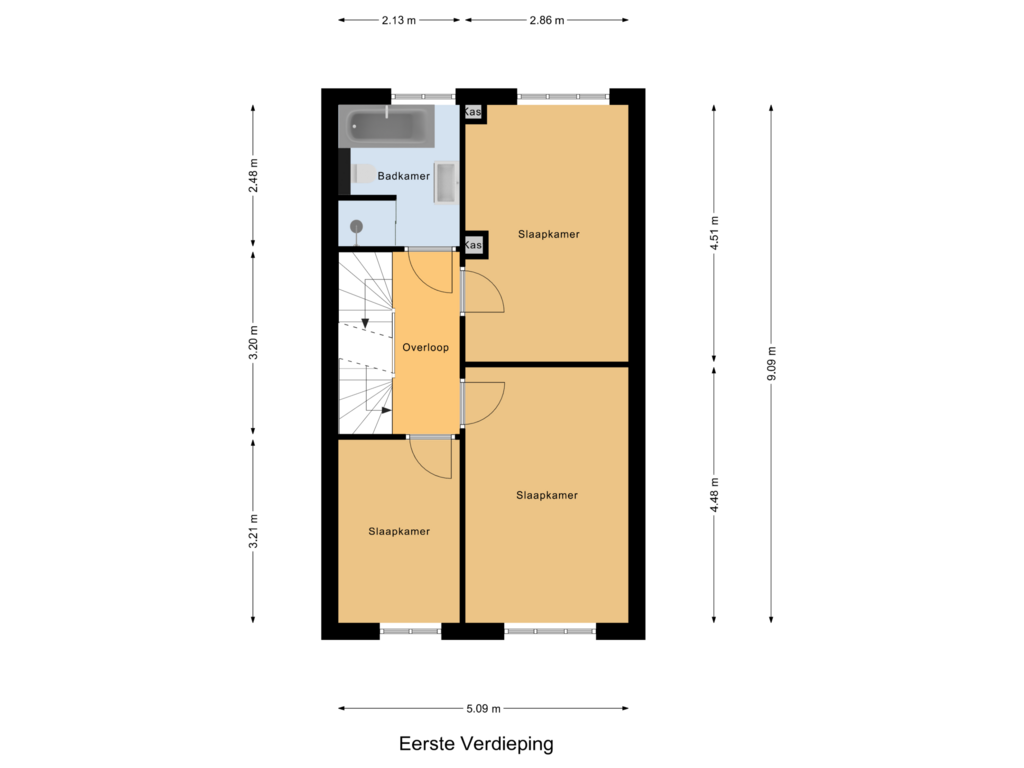 Bekijk plattegrond van Eerste Verdieping van Kleermakersgilde 18