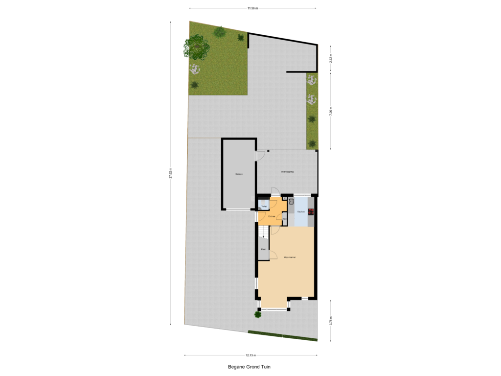 Bekijk plattegrond van Begane Grond Tuin van Kleermakersgilde 18