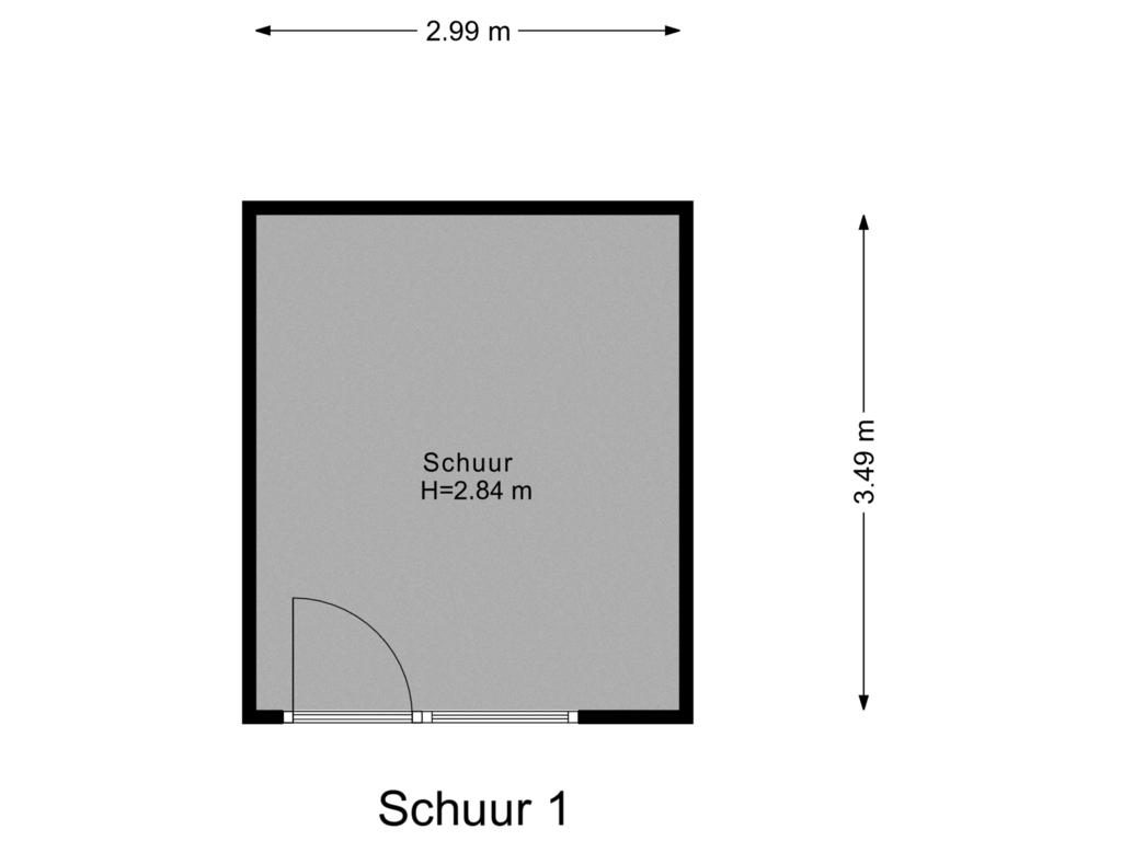 Bekijk plattegrond van Schuur 1 van Kaar 30