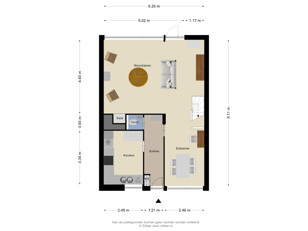 Bekijk plattegrond van Begane Grond van Meester De Wolfstraat 13