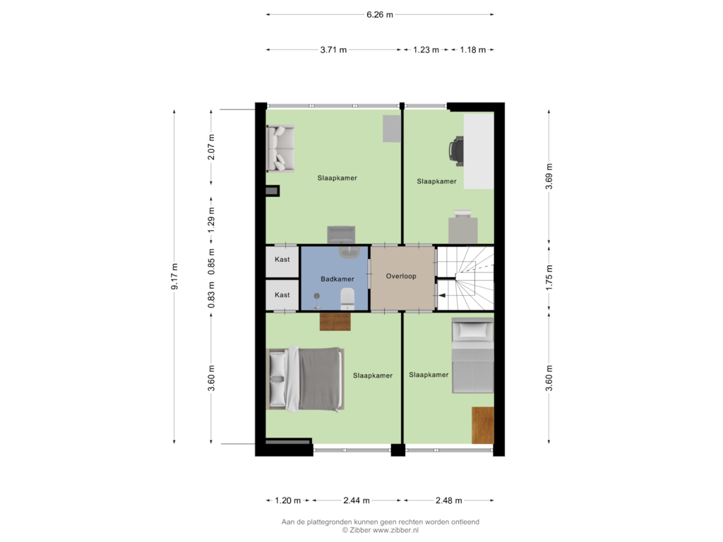 Bekijk plattegrond van Eerste Verdieping van Meester De Wolfstraat 13