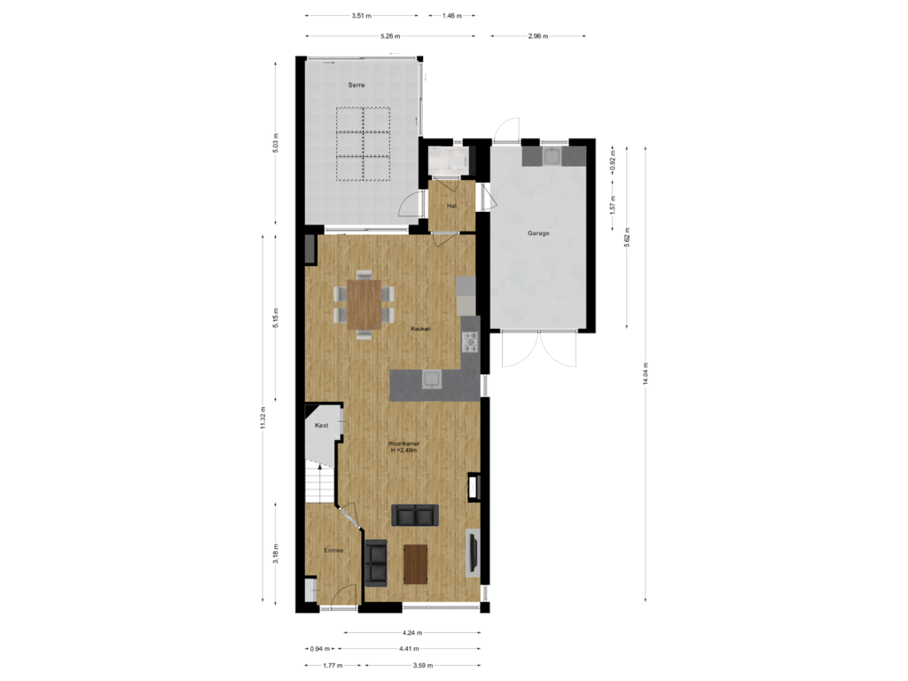 Bekijk plattegrond van Begane Grond van Pastoor van Ervenstraat 49