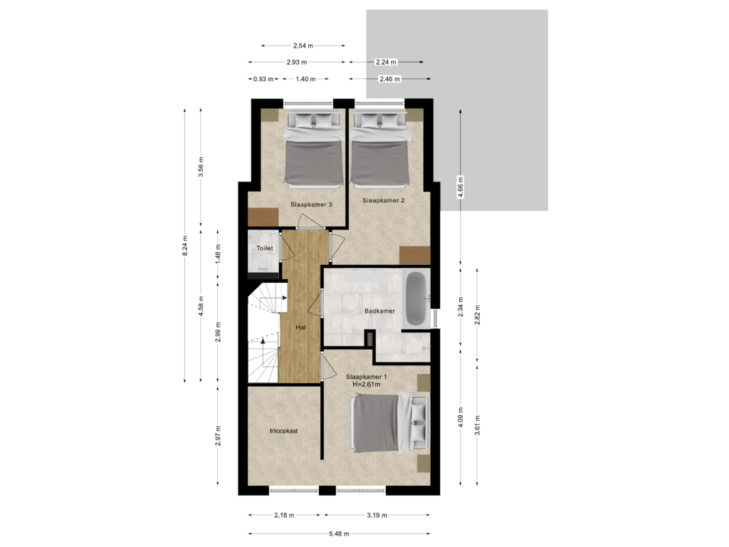 Bekijk plattegrond van Eerste Verdieping van Pastoor van Ervenstraat 49