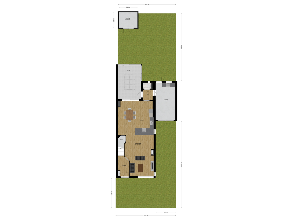 Bekijk plattegrond van Situatie van Pastoor van Ervenstraat 49