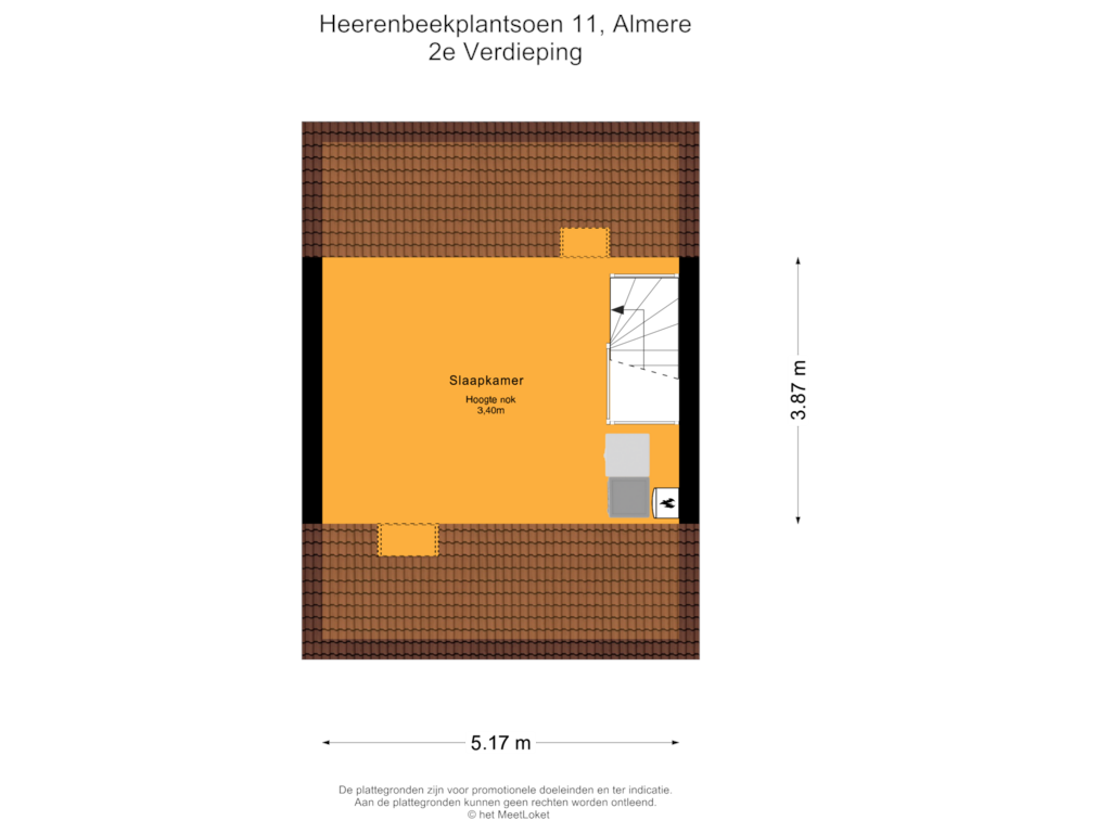 Bekijk plattegrond van 2e Verdieping van Heerenbeekplantsoen 11