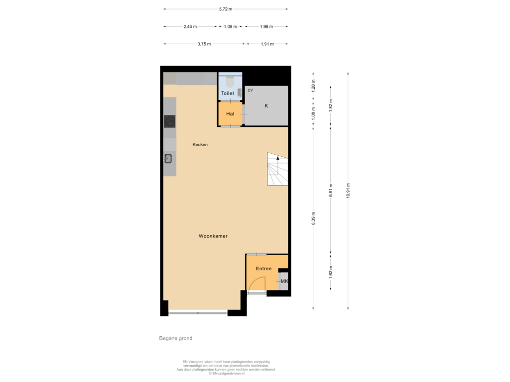 Bekijk plattegrond van Begane grond van Camille Balystraat 3