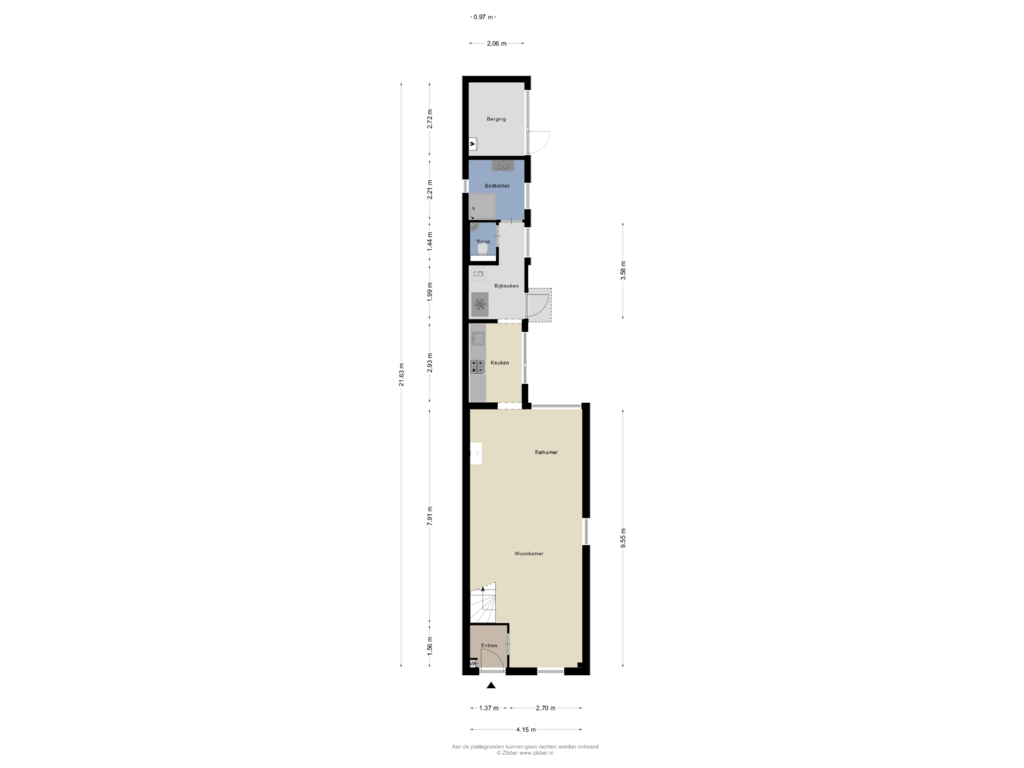 View floorplan of Begane Grond of Getfertweg 195