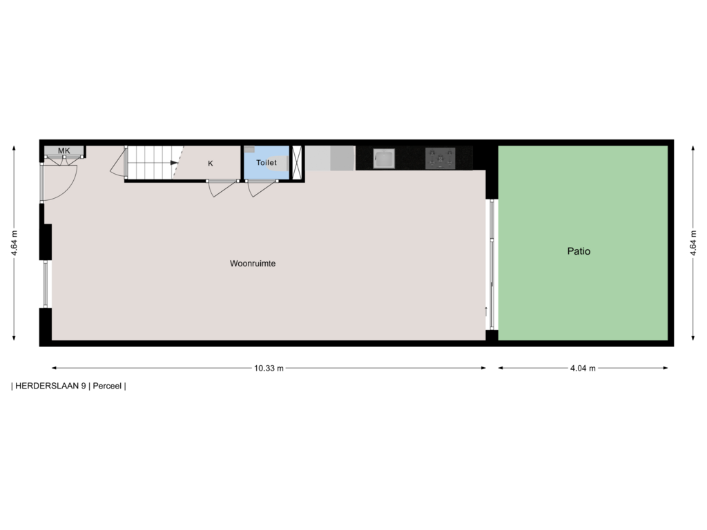 View floorplan of Perceel of Herderslaan 9