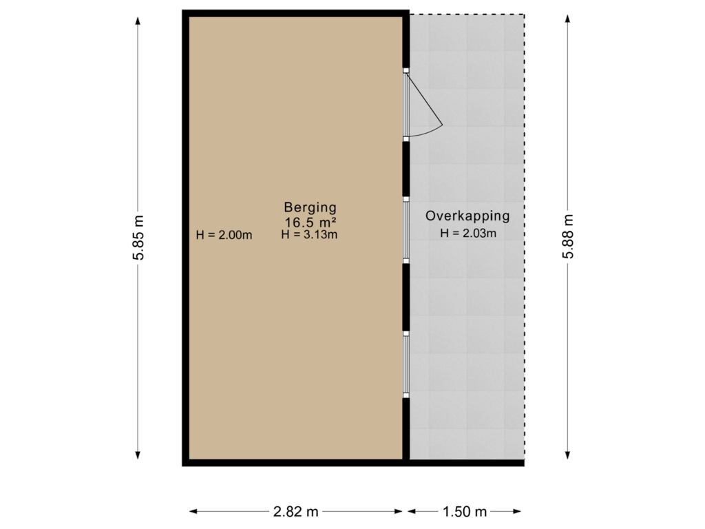 View floorplan of Berging of Jeltingalaan 46