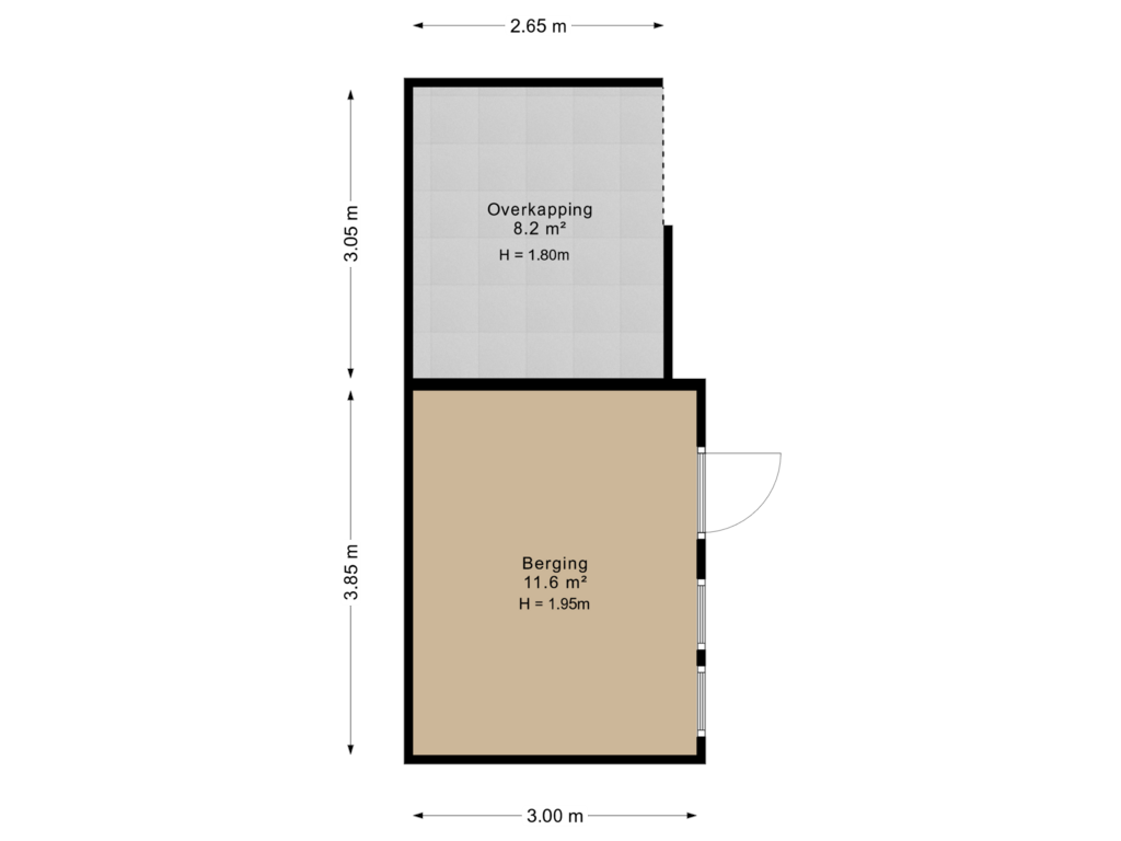 View floorplan of Berging 2 of Jeltingalaan 46