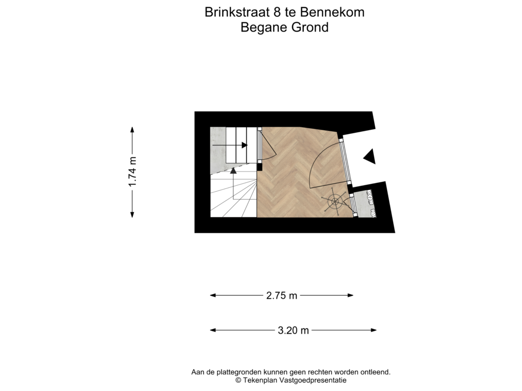 Bekijk plattegrond van Begane Grond van Brinkstraat 8-A