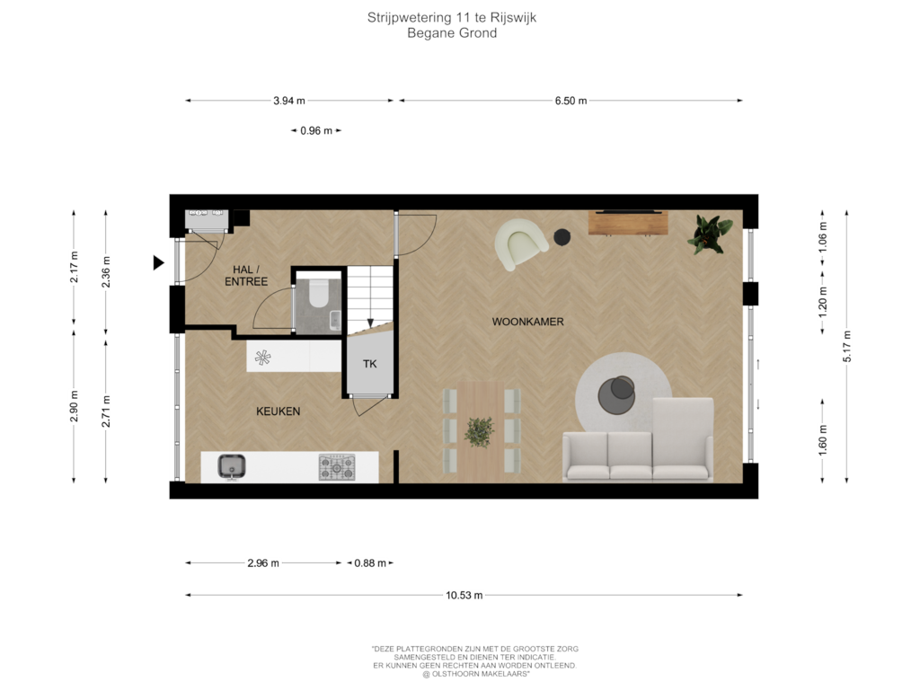 View floorplan of Begane Grond of Strijpwetering 11