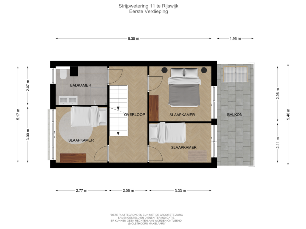 View floorplan of Eerste Verdieping of Strijpwetering 11