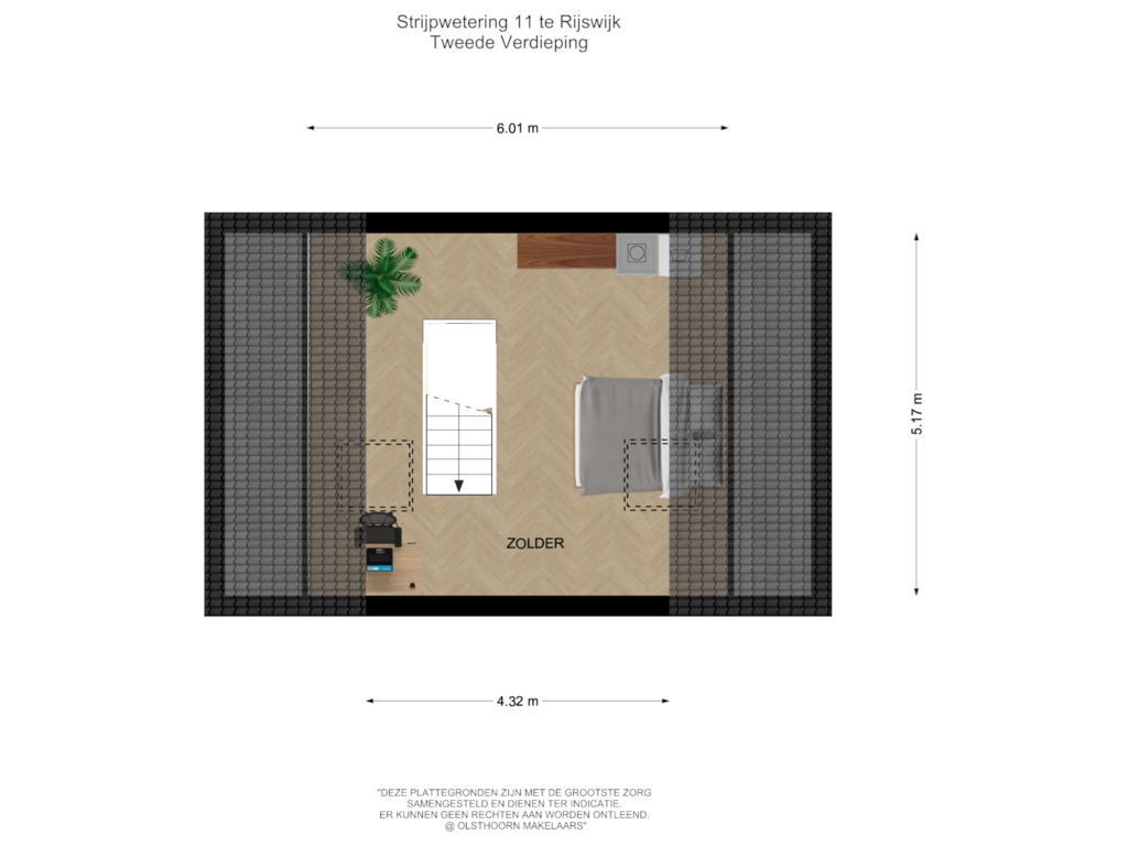 View floorplan of Tweede Verdieping of Strijpwetering 11