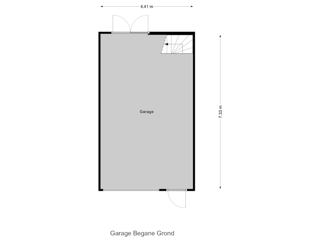 View floorplan of Garage Begane Grond of Van Hogendorpplein 57