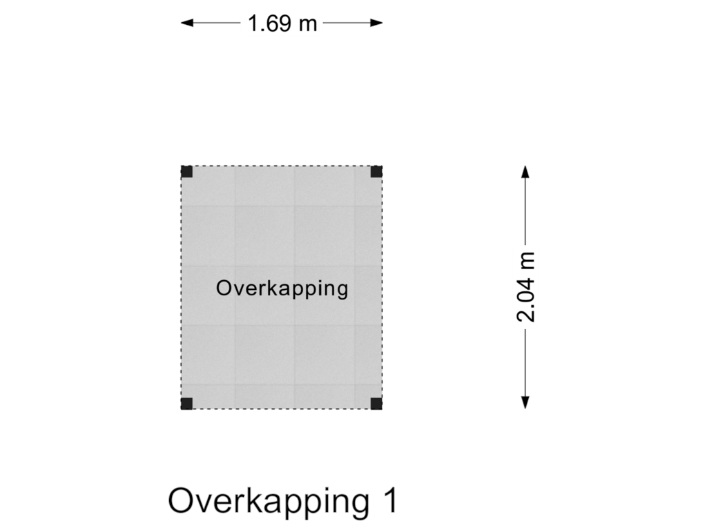 View floorplan of Overkapping 1 of Van Hogendorpplein 57