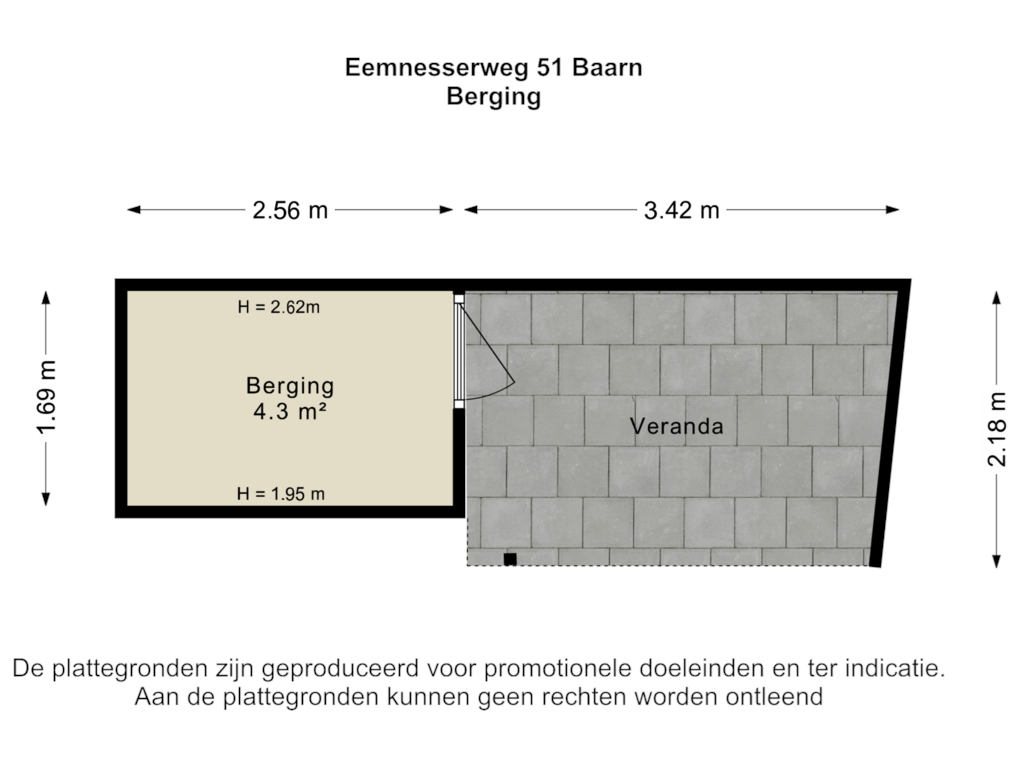 Bekijk plattegrond van Berging van Eemnesserweg 51