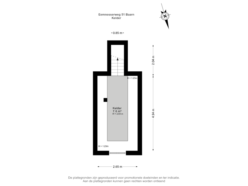 Bekijk plattegrond van Kelder van Eemnesserweg 51