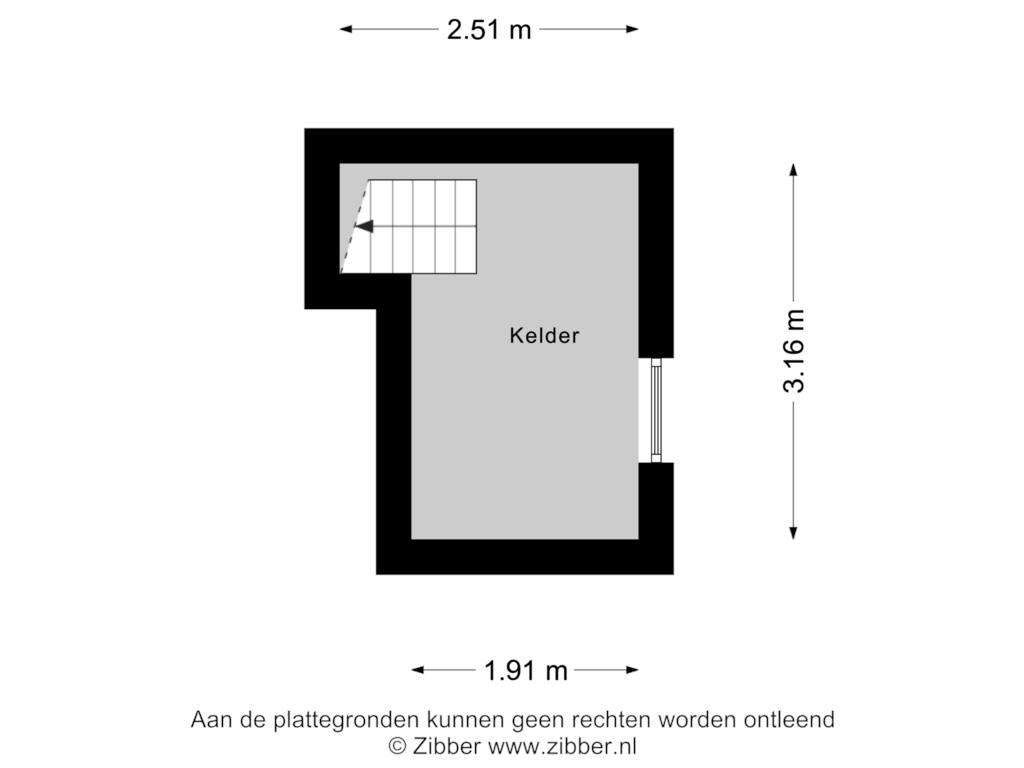 Bekijk plattegrond van Kelder van Oosterdiep WZ 122