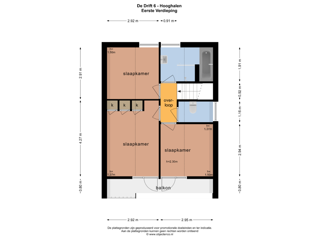 Bekijk plattegrond van EERSTE VERDIEPING van De Drift 6