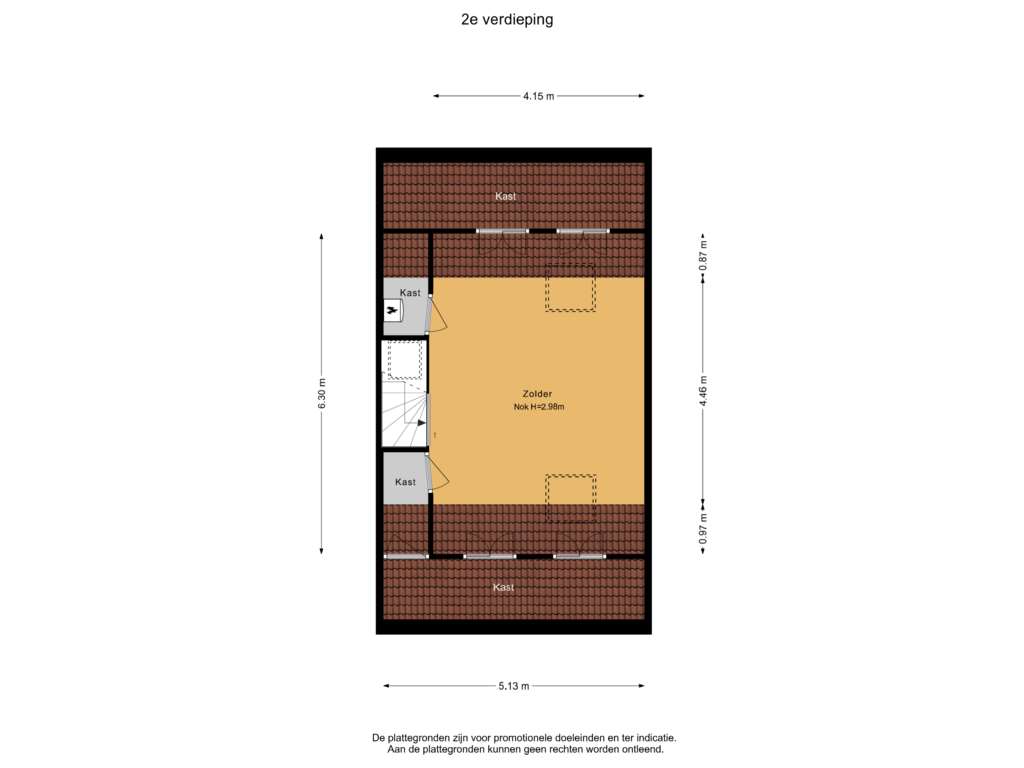 Bekijk plattegrond van 2e verdieping van Lenteklokjestraat 4