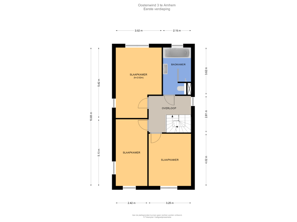 View floorplan of Eerste verdieping of Oostenwind 3