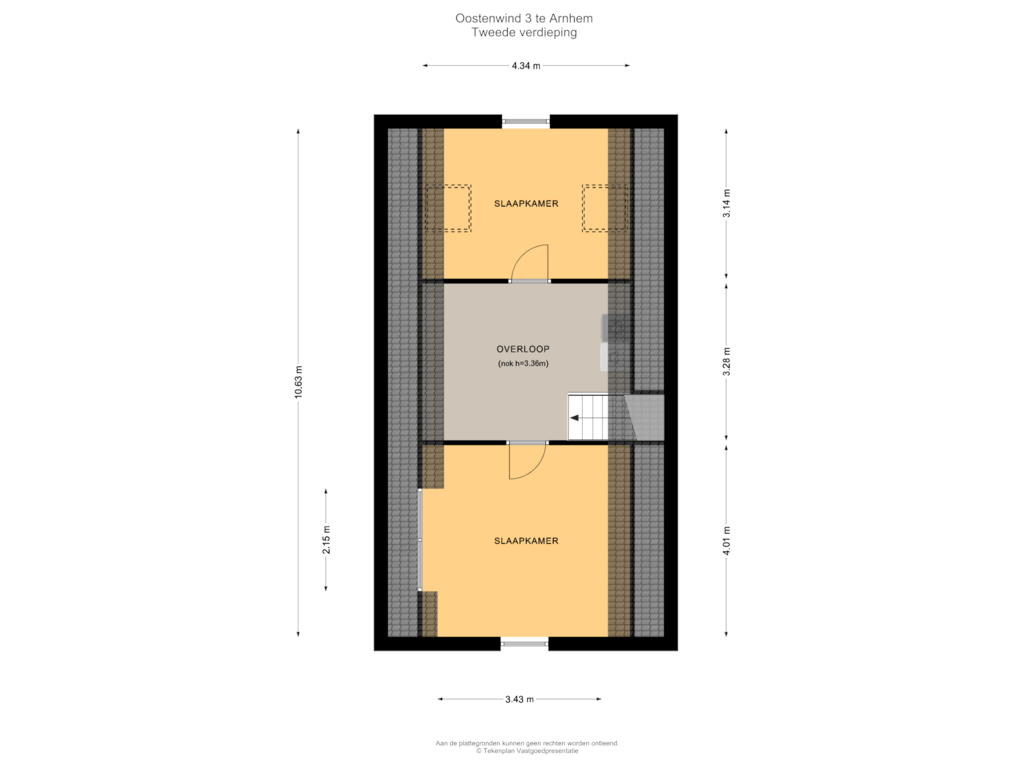 View floorplan of Tweede verdieping of Oostenwind 3