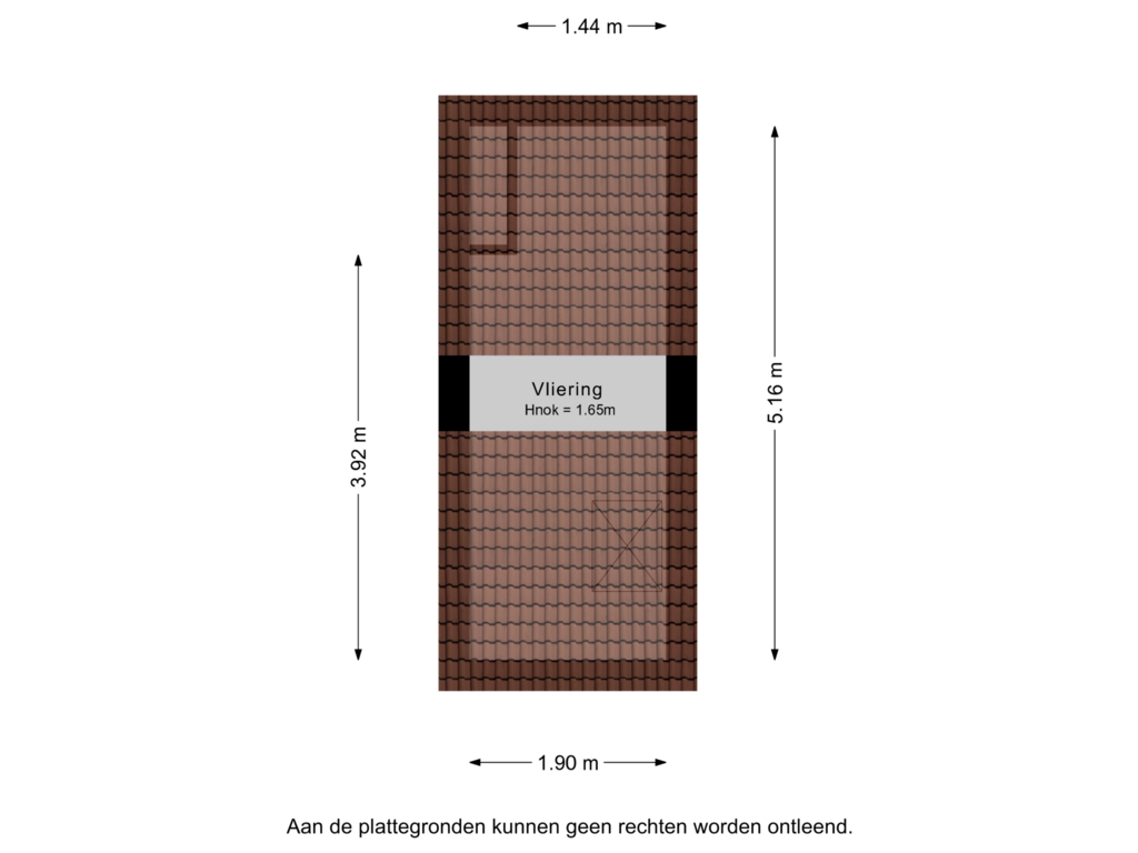 View floorplan of Vliering of Standhasenstraat 91