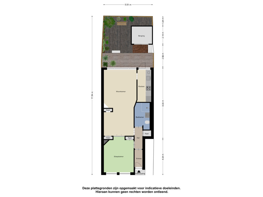 View floorplan of Appartement _Tuin of Jacob Marisstraat 4-B