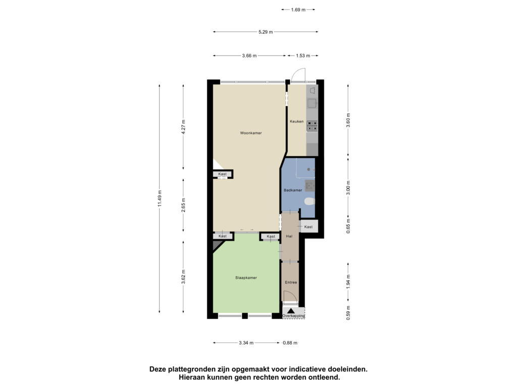 View floorplan of Appartement of Jacob Marisstraat 4-B