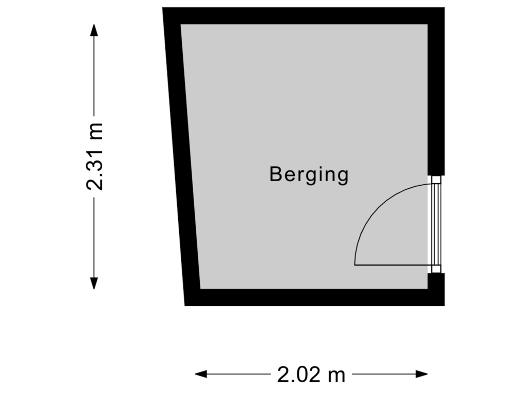 View floorplan of Berging of Cronjéstraat 84