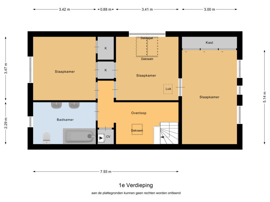 Bekijk plattegrond van 1e Verdieping van Buntwal 2