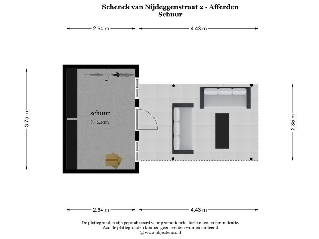 Bekijk plattegrond van Schuur van Schenck van Nijdeggenstraat 2