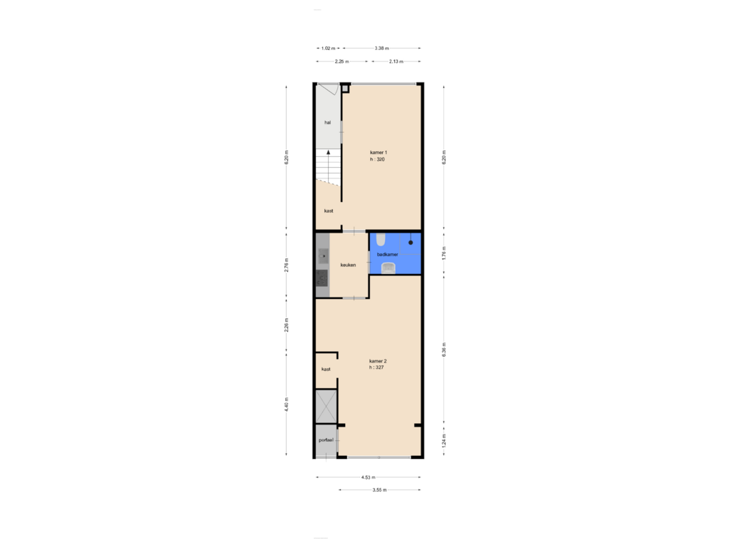 Bekijk plattegrond van begane grond van de Roy van Zuidewijnlaan 12