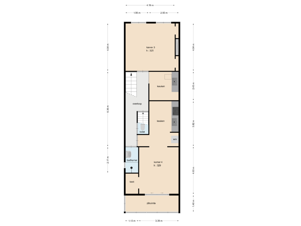 Bekijk plattegrond van 1e verdieping van de Roy van Zuidewijnlaan 12