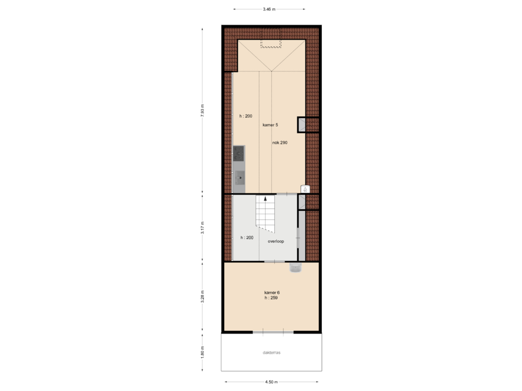 Bekijk plattegrond van 2e verdieping van de Roy van Zuidewijnlaan 12