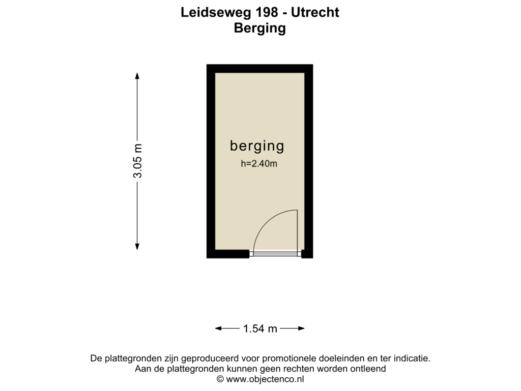 View floorplan of BERGING of Leidseweg 198