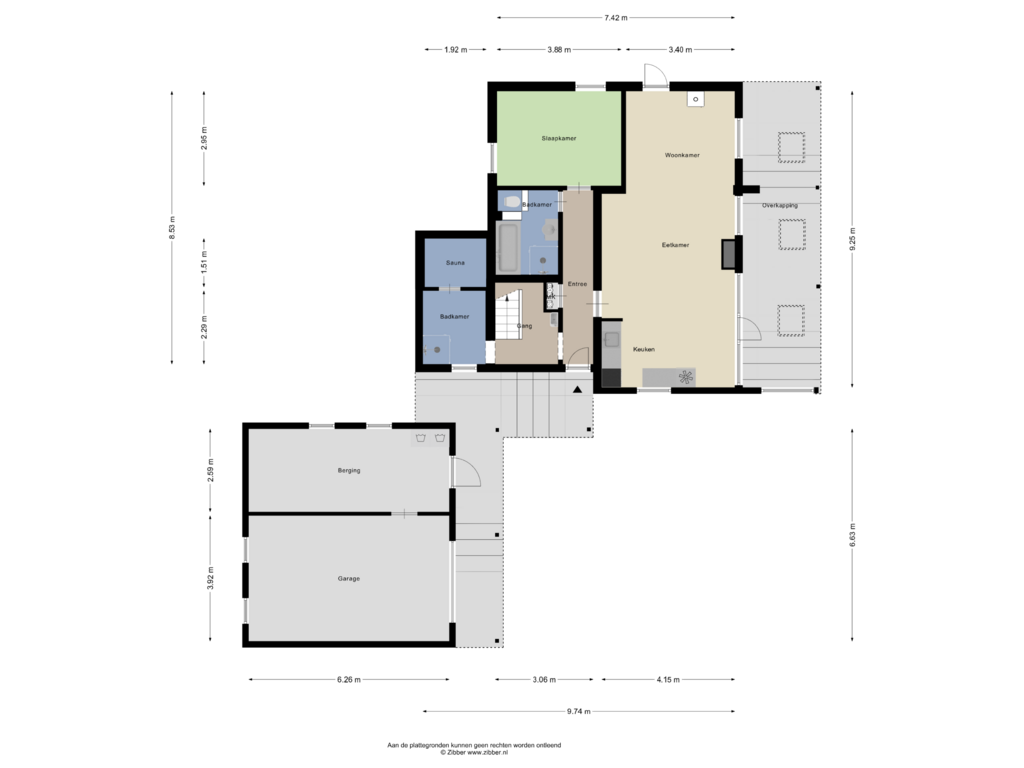 View floorplan of Begane grond of Elzenlaan 3