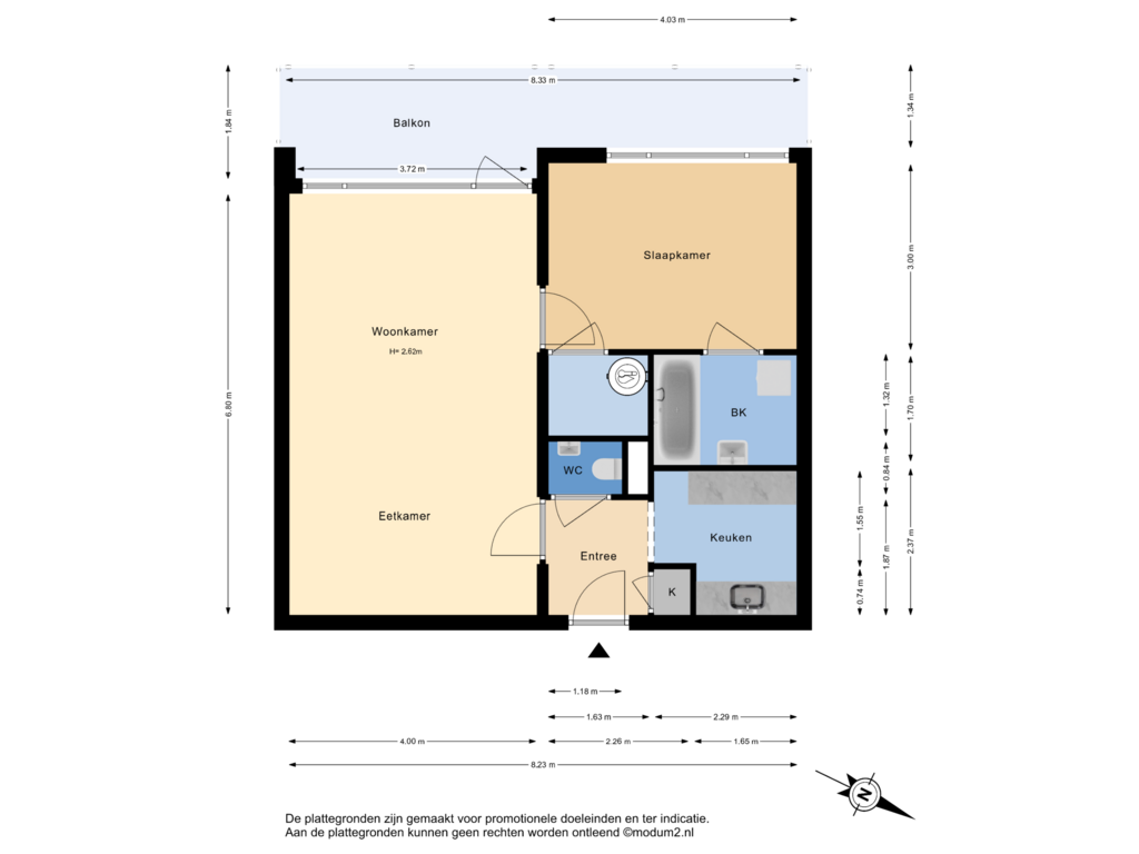 Bekijk plattegrond van 4e verdieping van Hammarskjöldlaan 417