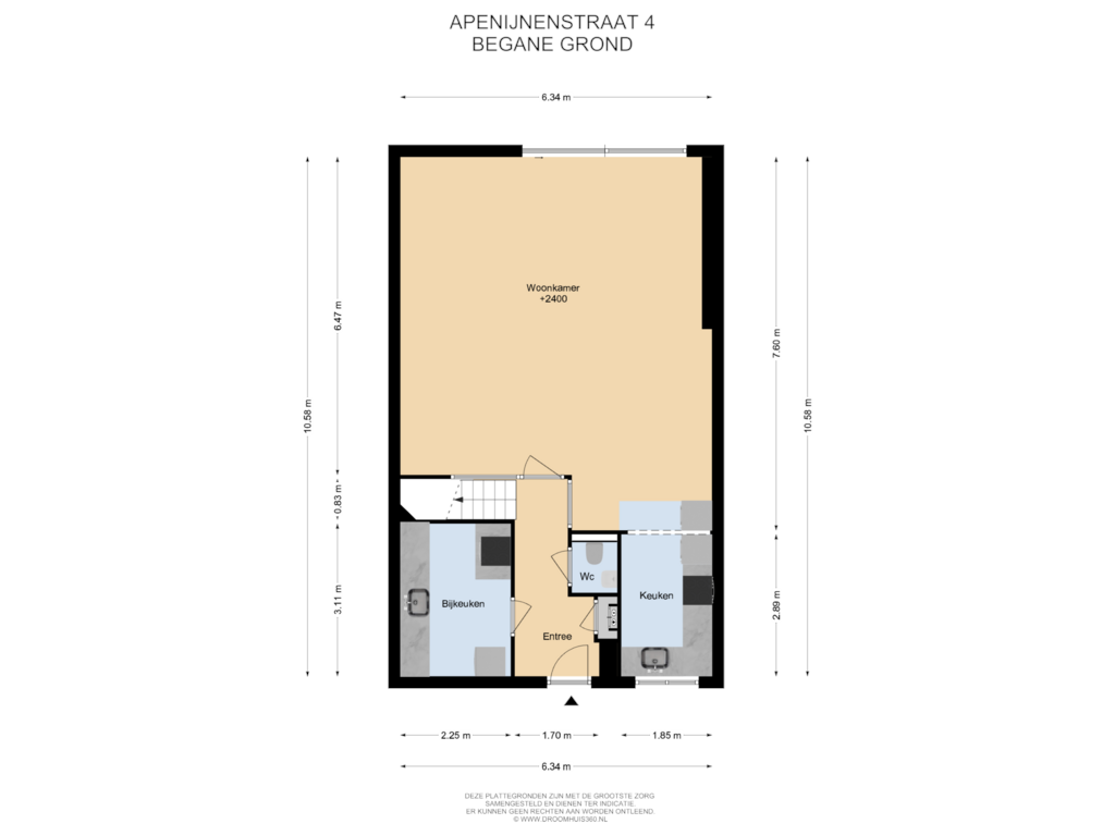 Bekijk plattegrond van Begane grond van Apenijnenstraat 4